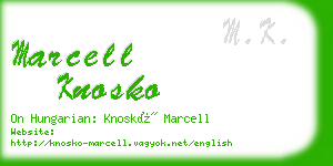 marcell knosko business card